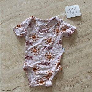 Posh Peanut Pink and Orange Sun Wave Bodysuit